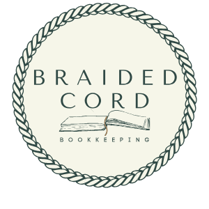 This is the logo for Braided Cord Bookkeeping.